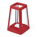 Lexon Lantern Portable Lamp With Built-In Wireless Charger - Red - Side View
