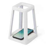 Lexon Lantern Portable Lamp With Built-In Wireless Charger - White - Front View