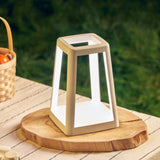 Lexon Lantern Portable Lamp With Built-In Wireless Charger - White - Top-Down View