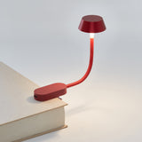 Lexon Mimi Flexible LED Lamp - Dark Red - Front View