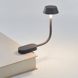 Lexon Mimi Flexible LED Lamp - Gunmetal - Front View