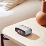 Lexon Minut Mini Alarm Clock - Alu Polish - Top-Down View