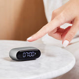 Lexon Minut Mini Alarm Clock - Alu Polish - 45-Degree Angle