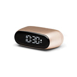 Lexon Minut Mini Alarm Clock - Gold - Front View