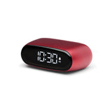 Lexon Minut Mini Alarm Clock - Red - Front View