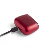 Lexon Minut Mini Alarm Clock - Red - Side View