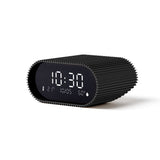 Lexon Ray Clock Lcd Alarm Clock With Temperature / Humidity Display - Black - Front View