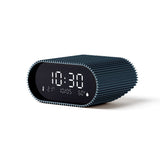 Lexon Ray Clock Lcd Alarm Clock With Temperature / Humidity Display - Blue - Front View