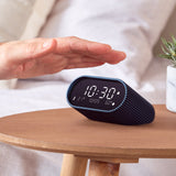 Lexon Ray Clock Lcd Alarm Clock With Temperature / Humidity Display - Blue - Top-Down View