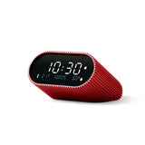 Lexon Ray Clock Lcd Alarm Clock With Temperature / Humidity Display - Red - Side View