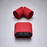 Lexon Ray Clock Lcd Alarm Clock With Temperature / Humidity Display - Red - Rear View