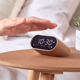 Lexon Ray Clock Lcd Alarm Clock With Temperature / Humidity Display - Gold - Top-Down View