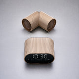 Lexon Ray Clock Lcd Alarm Clock With Temperature / Humidity Display - Gold - Rear View