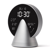 Lexon Conic Radio Alarm Clock With Fm & Built-In Bluetooth Speaker - Alu Polish - Side View