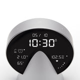 Lexon Conic Radio Alarm Clock With Fm & Built-In Bluetooth Speaker - Alu Polish - Close-Up Angle