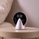 Lexon Conic Radio Alarm Clock With Fm & Built-In Bluetooth Speaker - Alu Polish - Low Angle