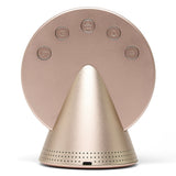 Lexon Conic Radio Alarm Clock With Fm & Built-In Bluetooth Speaker - Gold - 45-Degree Angle