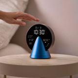 Lexon Conic Radio Alarm Clock With Fm & Built-In Bluetooth Speaker - Blue - Rear View