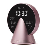 Lexon Conic Radio Alarm Clock With Fm & Built-In Bluetooth Speaker - Pink - Side View
