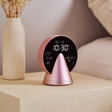 Lexon Conic Radio Alarm Clock With Fm & Built-In Bluetooth Speaker - Pink - Top-Down View