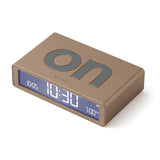 Lexon Flip Classic Reversible Alarm Clock - Gold - Front View