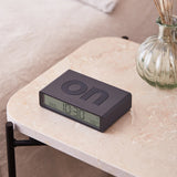 Lexon Flip Classic Reversible Alarm Clock - Grey - Top-Down View