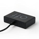 Lexon Flip Classic Reversible Alarm Clock - Black - Front View