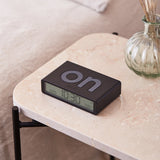 Lexon Flip Classic Reversible Alarm Clock - Black - Side View