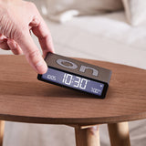 Lexon Flip Classic Reversible Alarm Clock - Black - Top-Down View