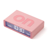 Lexon Flip Classic Reversible Alarm Clock - Pink - Front View