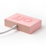 Lexon Flip Classic Reversible Alarm Clock - Pink - Side View