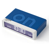 Lexon Flip Classic Reversible Alarm Clock PANTONE - Classic Blue - Side View