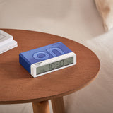 Lexon Flip Classic Reversible Alarm Clock PANTONE - Classic Blue - Side View