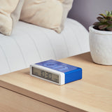 Lexon Flip Classic Reversible Alarm Clock PANTONE - Classic Blue - 45-Degree Angle