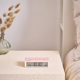 Lexon Flip Classic Reversible Alarm Clock PANTONE - Rose Pink - Front View