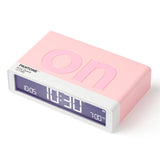Lexon Flip Classic Reversible Alarm Clock PANTONE - Rose Pink - Top-Down View