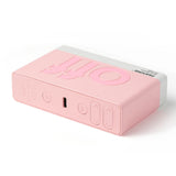 Lexon Flip Classic Reversible Alarm Clock PANTONE - Rose Pink - 45-Degree Angle