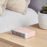 Lexon Flip Classic Reversible Alarm Clock PANTONE - Rose Pink - Rear View