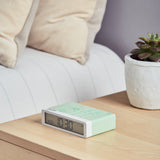 Lexon Flip Classic Reversible Alarm Clock PANTONE - Green - Front View