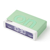 Lexon Flip Classic Reversible Alarm Clock PANTONE - Green - Side View