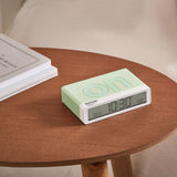 Lexon Flip Classic Reversible Alarm Clock PANTONE - Green - Top-Down View
