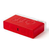 Lexon Flip Classic Reversible Alarm Clock PANTONE - 2035 Red - 45-Degree Angle