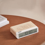 Lexon Flip Classic Reversible Alarm Clock PANTONE - Sand - Top-Down View