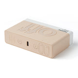Lexon Flip Classic Reversible Alarm Clock PANTONE - Sand - 45-Degree Angle