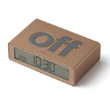 Lexon Flip Mini Reversible Alarm Clock - Gold - Front View