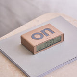 Lexon Flip Mini Reversible Alarm Clock - Gold - Top-Down View