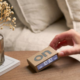 Lexon Flip Mini Reversible Alarm Clock - Gold - 45-Degree Angle