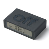 Lexon Flip Mini Reversible Alarm Clock - Grey - Front View