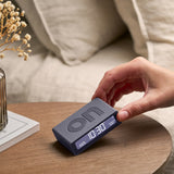 Lexon Flip Mini Reversible Alarm Clock - Grey - 45-Degree Angle