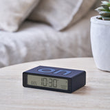 Lexon Flip Mini Reversible Alarm Clock - Black - Top-Down View